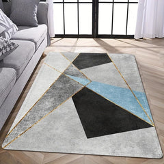 Anti Fatigue Geometric Area Rug for Living Room Bedroom Non Slip Washable Carpet