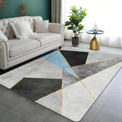 Anti Fatigue Geometric Area Rug for Living Room Bedroom Non Slip Washable Carpet