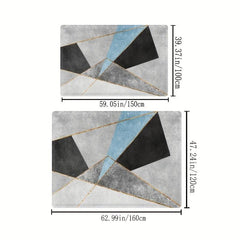 Anti Fatigue Geometric Area Rug for Living Room Bedroom Non Slip Washable Carpet