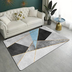 Anti Fatigue Geometric Area Rug for Living Room Bedroom Non Slip Washable Carpet