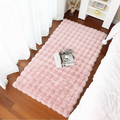 Soft Plush Shaggy Area Rugs Fluffy Bubble Velvet Floor Carpet