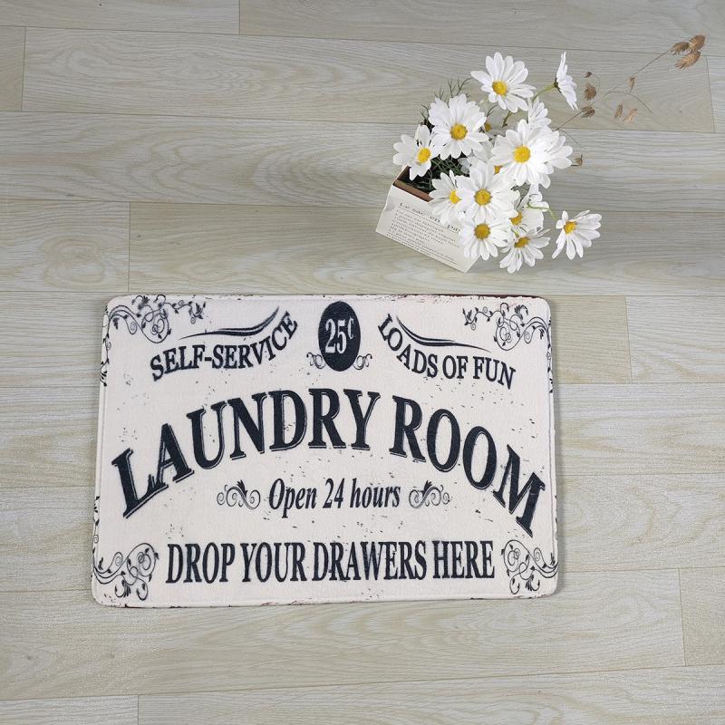 Stylish 3D Printed Letter Bathroom Mat Rug