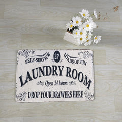 Stylish 3D Printed Letter Bathroom Mat Rug