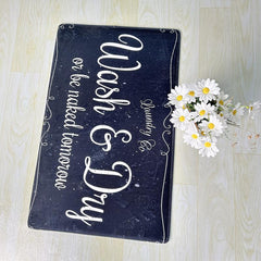 Stylish 3D Printed Letter Bathroom Mat Rug