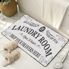 Stylish 3D Printed Letter Bathroom Mat Rug