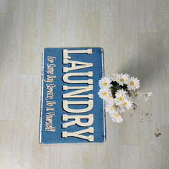 Stylish 3D Printed Letter Bathroom Mat Rug