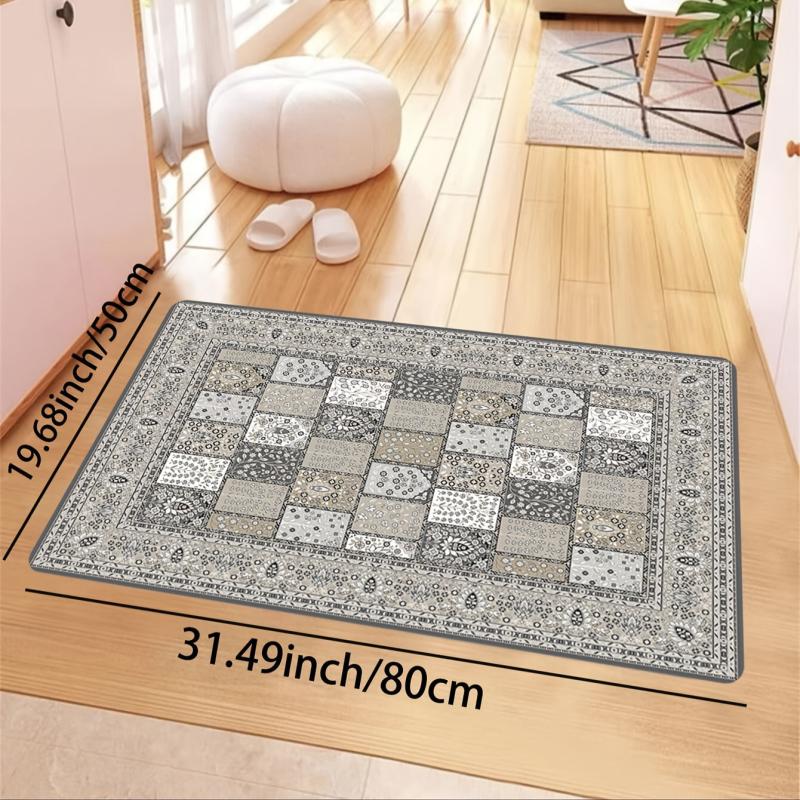 Boho Symmetrical Pattern Bathroom Rug Kitchen Floor Mat Bath Mat