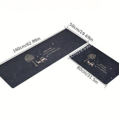 2pcs Anti Fatigue Kitchen Rug Set Absorbent Bath Mat Laundry Floor Mat Doormat