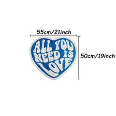 Peach Heart Plush Rug for Home Decor and Comfortable Walking