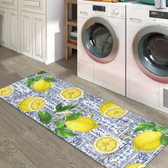 Lemon Pattern Floor Mat Non slip Area Rug Soft Comfort