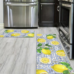 Lemon Pattern Floor Mat Non slip Area Rug Soft Comfort