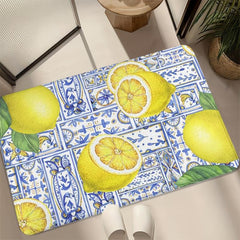 Lemon Pattern Floor Mat Non slip Area Rug Soft Comfort
