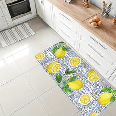 Lemon Pattern Floor Mat Non slip Area Rug Soft Comfort