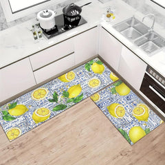 Lemon Pattern Floor Mat Non slip Area Rug Soft Comfort