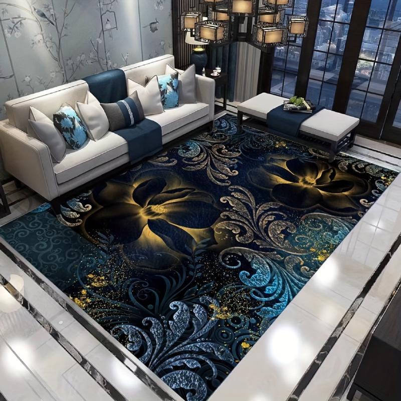 Abstract Nordic Area Rug Geometric Pattern Washable Carpet