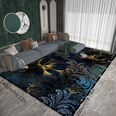 Abstract Nordic Area Rug Geometric Pattern Washable Carpet