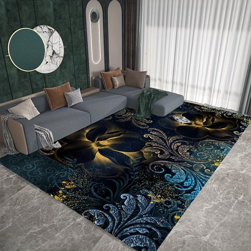 Abstract Nordic Area Rug Geometric Pattern Washable Carpet