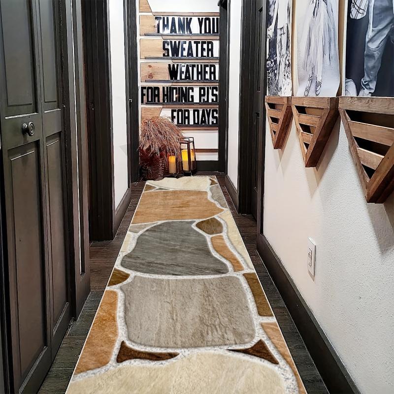 Boho Indoor Runner Area Rug Soft Non Slip Hand Washable Stair Carpet Runner