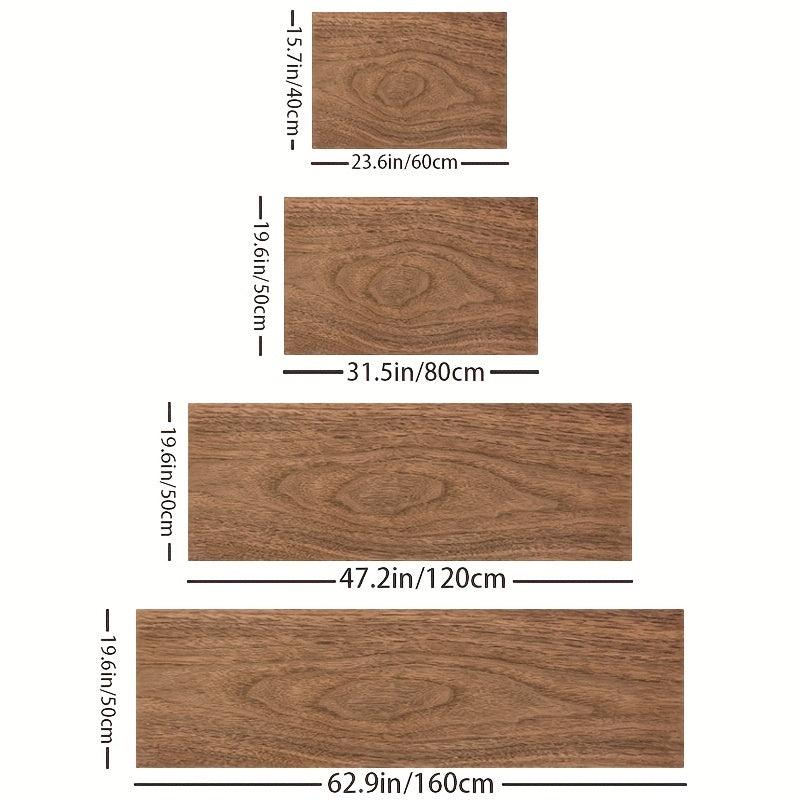 Soft Diatom Mud Kitchen Mat Wood Grain Rubber Backing Non-slip Mat