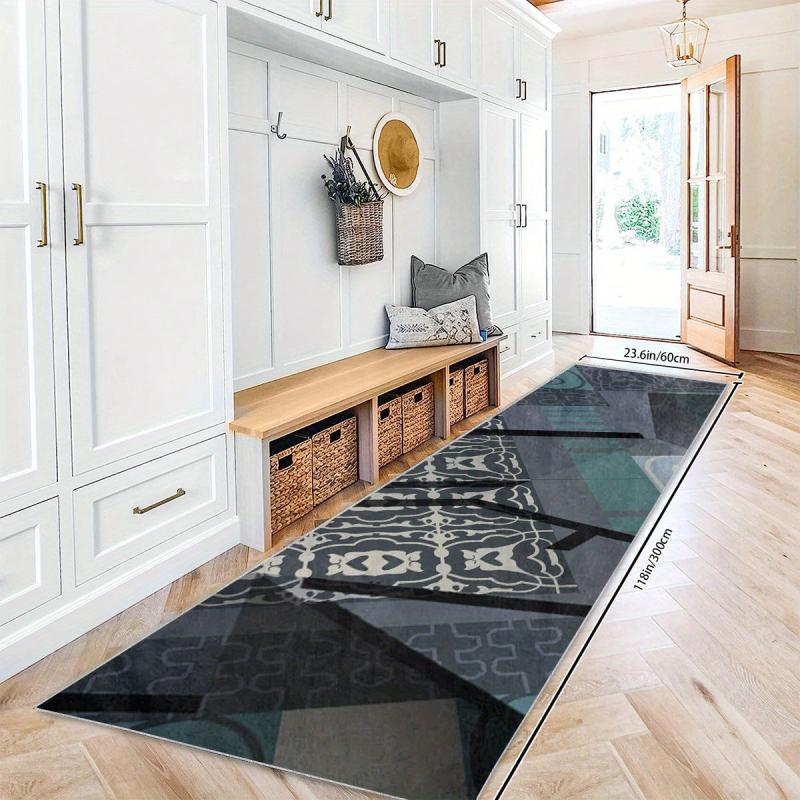 Soft Non Slip Laundry Room Rug Runner Machine Washable Stair Carpet for Hallway