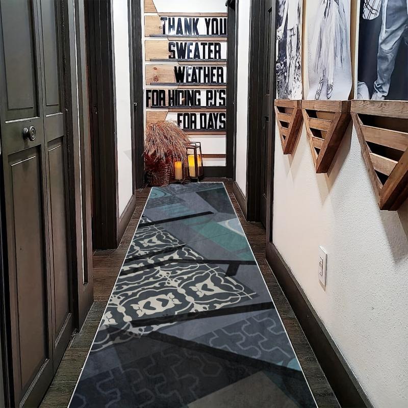 Soft Non Slip Laundry Room Rug Runner Machine Washable Stair Carpet for Hallway