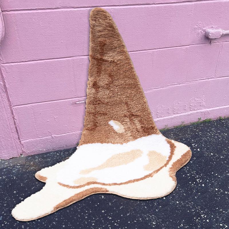 Plush Ice Cream Floor Mat Soft Fluffy Throw Rugs Non-slip Area Rugs