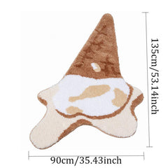 Plush Ice Cream Floor Mat Soft Fluffy Throw Rugs Non-slip Area Rugs