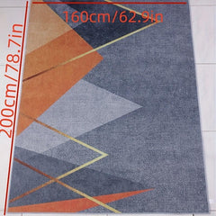 Nordic Geometric Area Rug Modern Crystal Velvet Rug
