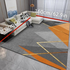 Nordic Geometric Area Rug Modern Crystal Velvet Rug