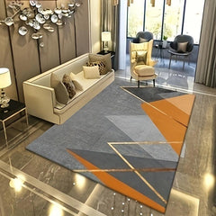 Nordic Geometric Area Rug Modern Crystal Velvet Rug