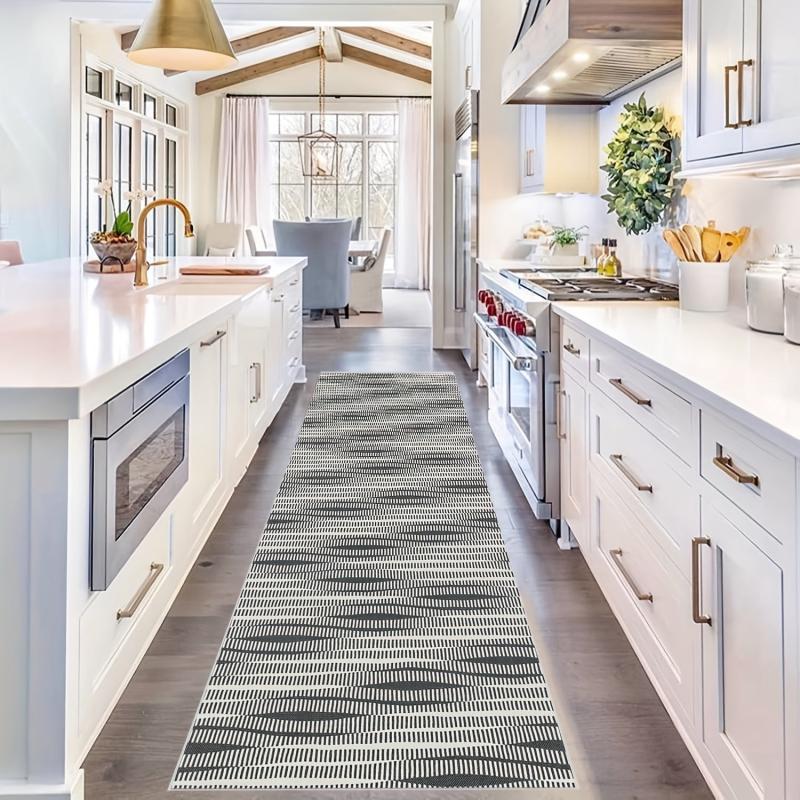 Striped Runner Rugs Non slip Cotton Backing Washable Farmhouse Runner Rugs