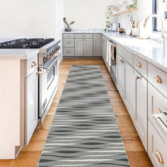 Striped Runner Rugs Non slip Cotton Backing Washable Farmhouse Runner Rugs