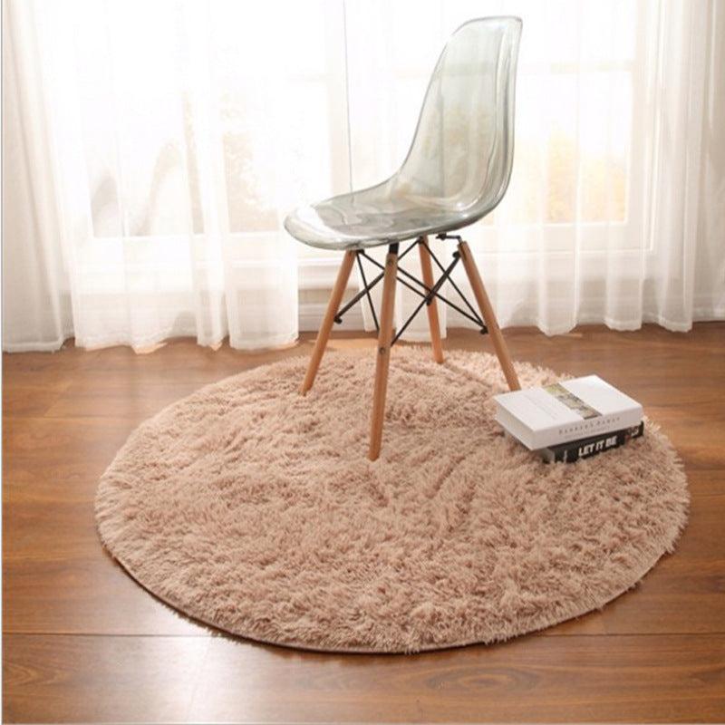Fluffy Area Rug for Bedroom and Living Room - Plush Fuzzy Circular Mat