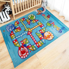 Flying Chess Game Rug Activity Playmat for Interactive Toy
