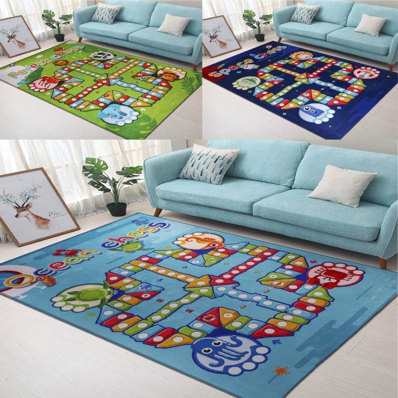Flying Chess Game Rug Activity Playmat for Interactive Toy