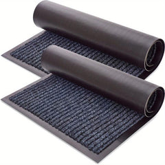 2pcs Front Door Mat Welcome Mats Entryway Mats For Shoe Scraper Steel Gray
