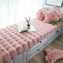 Soft & Fluffy Faux Fur Bubble Plush Carpet - Bedroom/Living Room Decor