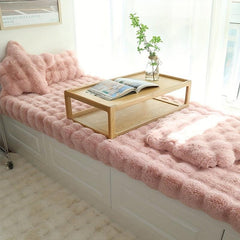 Soft & Fluffy Faux Fur Bubble Plush Carpet - Bedroom/Living Room Decor