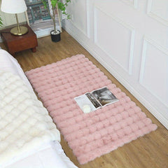Soft & Fluffy Faux Fur Bubble Plush Carpet - Bedroom/Living Room Decor