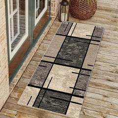 Modern Geometric Runner Rug Soft Long Anti-fouling Kitchen Mat Non Slip
