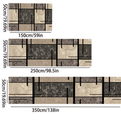 Modern Geometric Runner Rug Soft Long Anti-fouling Kitchen Mat Non Slip