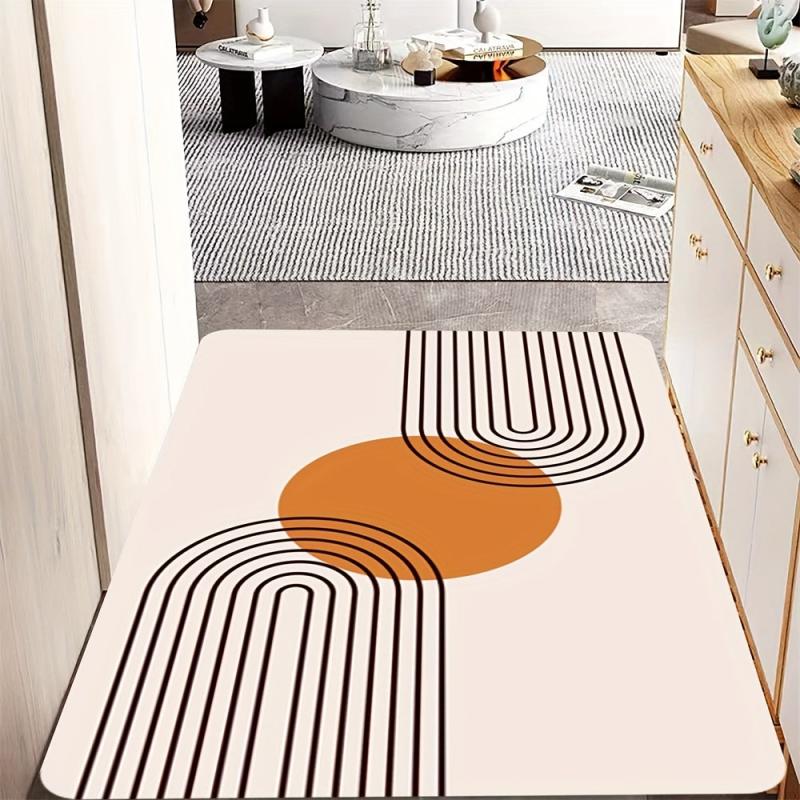 Modern Geometric Area Rug Anti Fatigue Floor Carpet Kitchen Bath Mat