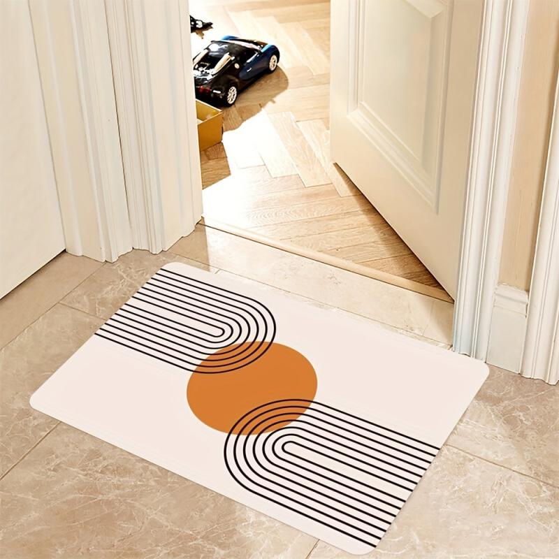 Modern Geometric Area Rug Anti Fatigue Floor Carpet Kitchen Bath Mat
