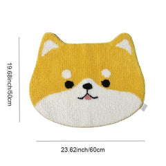 Non Slip Shiba Inu Floor Mat - Absorbent and Quick Drying