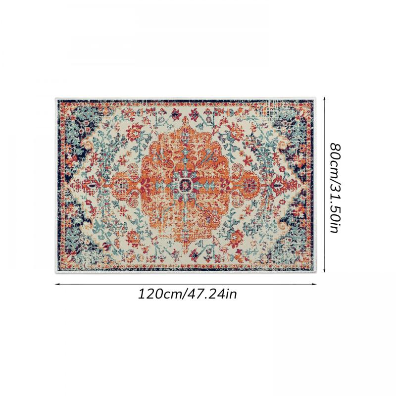 Vintage Persian Area Rug Stain Resistant Distressed Living Room Bedroom Mat