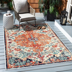 Vintage Persian Area Rug Stain Resistant Distressed Living Room Bedroom Mat