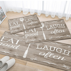 Kitchen Cutlery Pattern Runner Mat Non Slip Rug - 3 Sizes