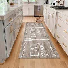 Kitchen Cutlery Pattern Runner Mat Non Slip Rug - 3 Sizes