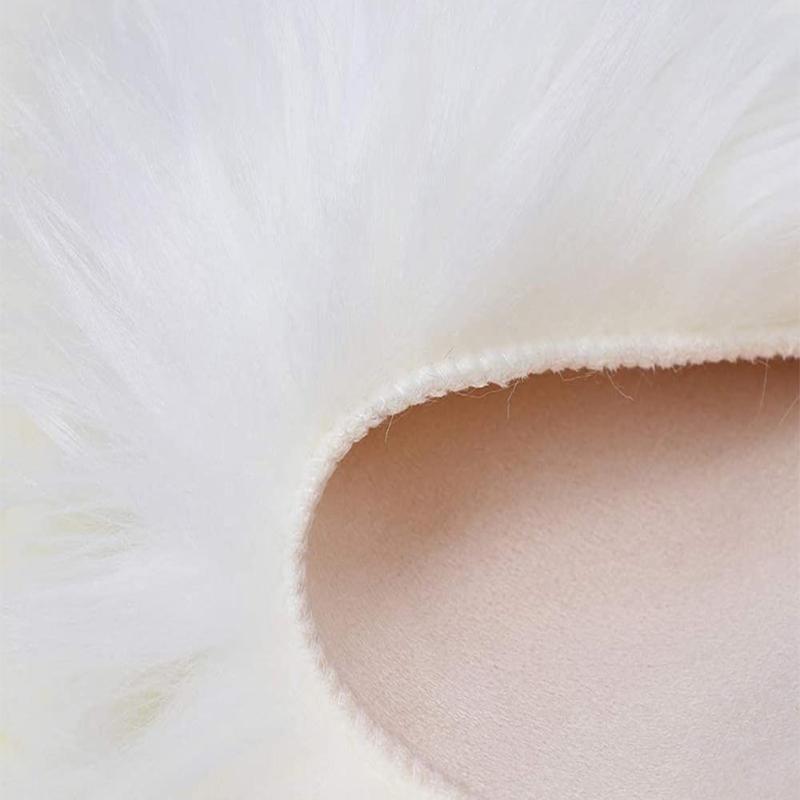 Faux Fur Chair Seat Cover Plush Rug Soft Area Rug For Bedroom