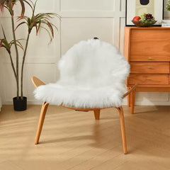 Faux Fur Chair Seat Cover Plush Rug Soft Area Rug For Bedroom